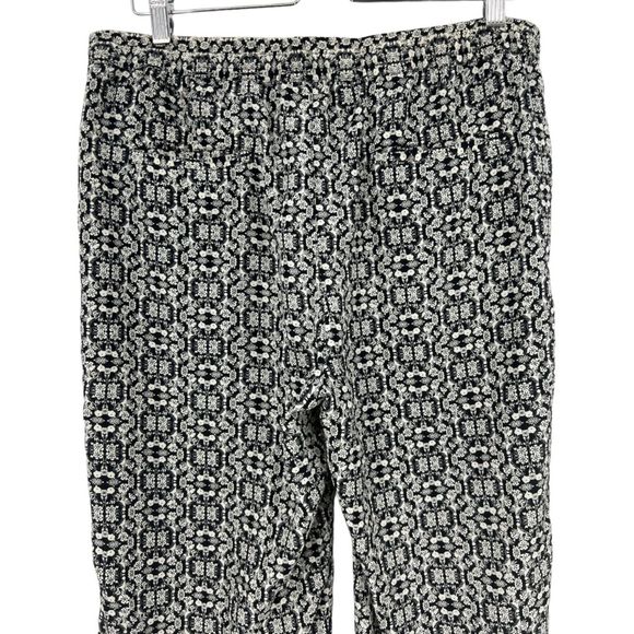 Joe Fresh pants Large womens pull on graphic print trousers drawstring casual - Picture 4 of 9